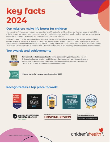 Children's Health System Fact Sheet